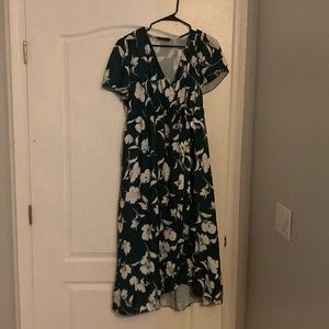 Bloomchic floral green and white dress